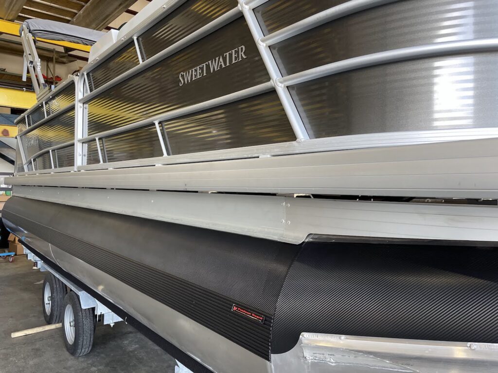 Godfrey Sweetwater pontoon with Vantage Wrap protection